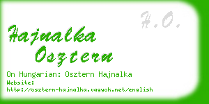 hajnalka osztern business card